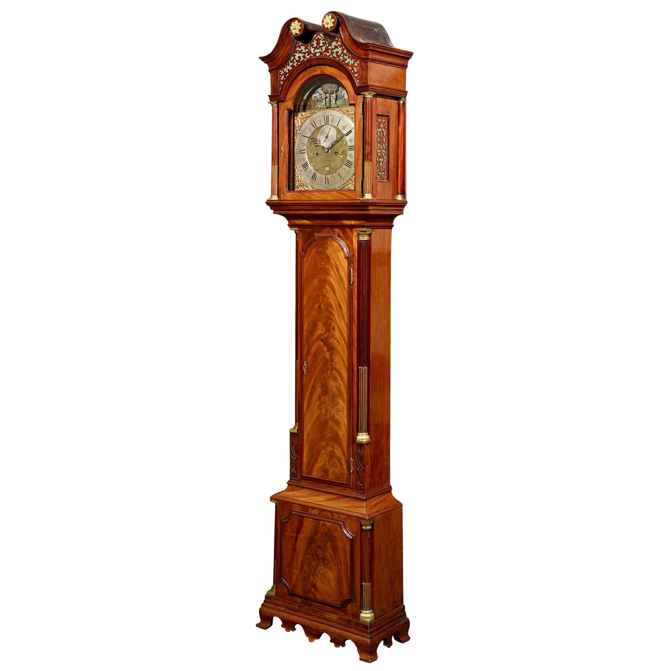 George III Adam and Eve Automaton Longcase Clock For Sale