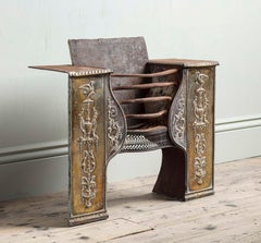 George III Adam Period Brass Hob Grate