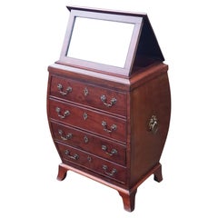 George III and Later Mahogany Bombe Chest of Drawers