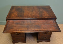 George III Antique Figured Mahogany Antique Desk