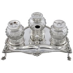 Tintero de Plata Antiguo Jorge III
