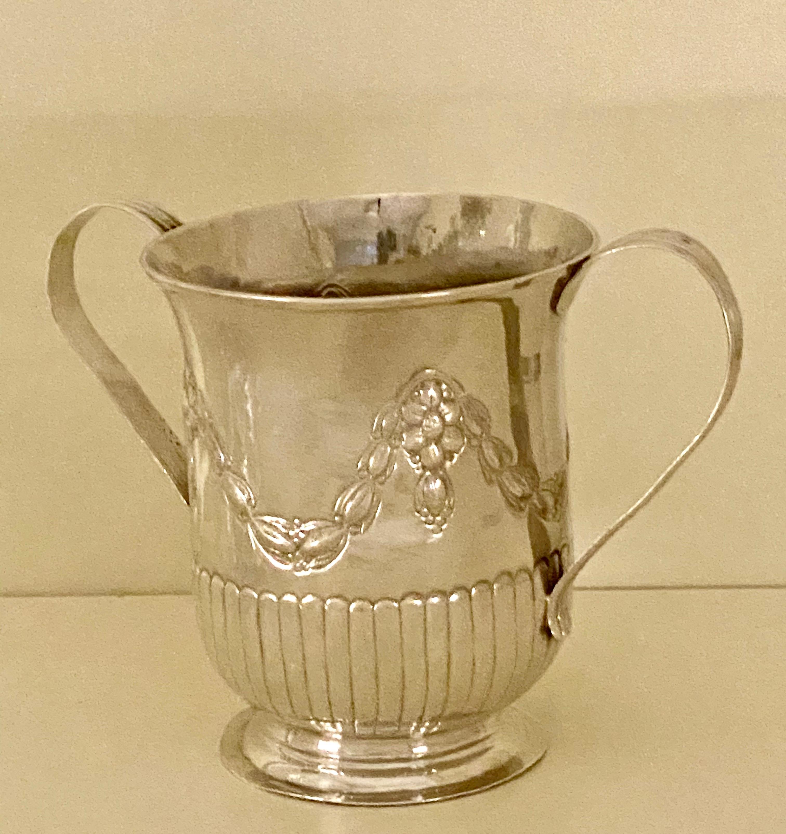 British George III Antique Sterling Silver 2 Handled Porringer, Circa 1778 For Sale
