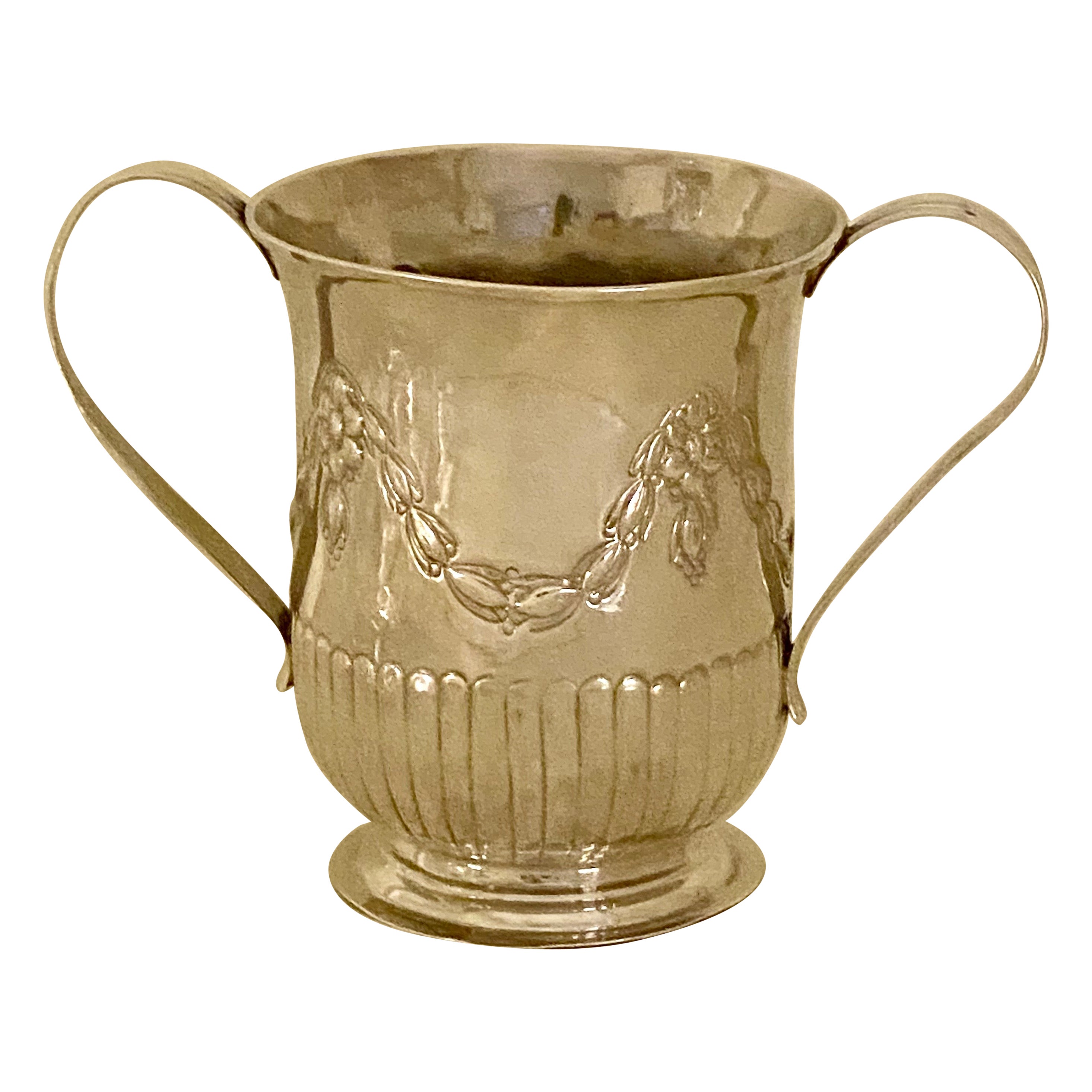 Porringer antico a 2 manici in argento sterling di Giorgio III, circa 1778
