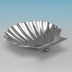 Coquille de beurre en argent sterling antique George III fabriquée par William Plummer en 1777
