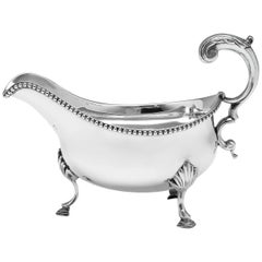 George III Antique Sterling Silver Sauce Boat London, 1783
