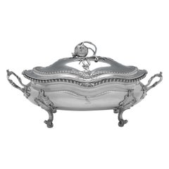 George III Antique Sterling Silver Soup Tureen, S & J Crespell, London, 1772