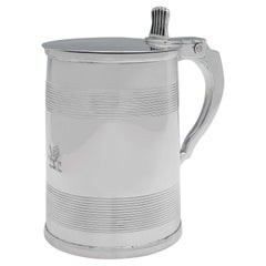George III Antique Sterling Silver Tankard, 'Can Shape', Robert Garrard 1805