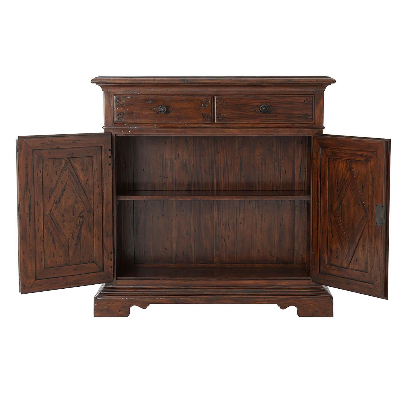 Vietnamese George III Antiqued Wood Side Cabinet For Sale