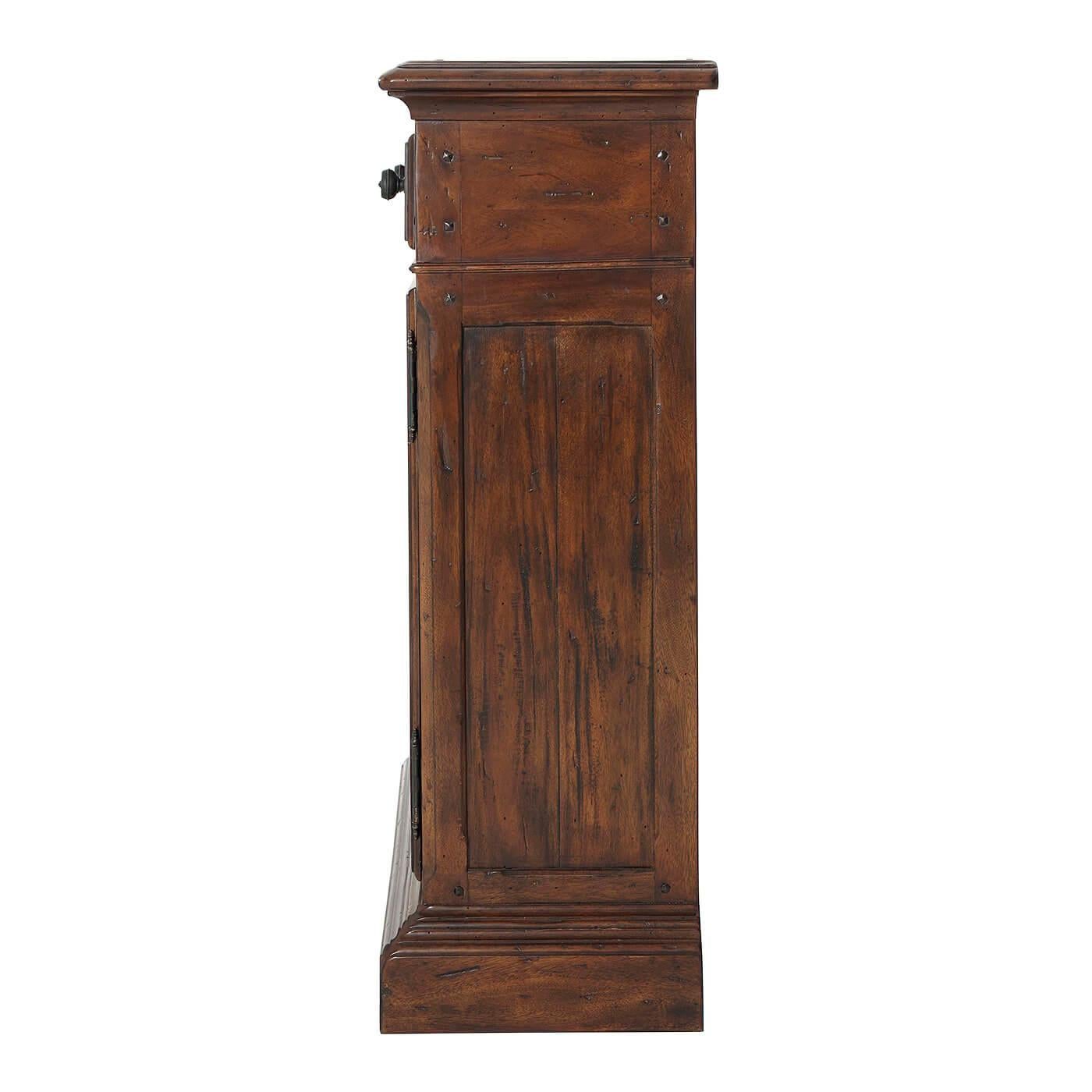 George III Antiqued Wood Side Cabinet In New Condition For Sale In Westwood, NJ