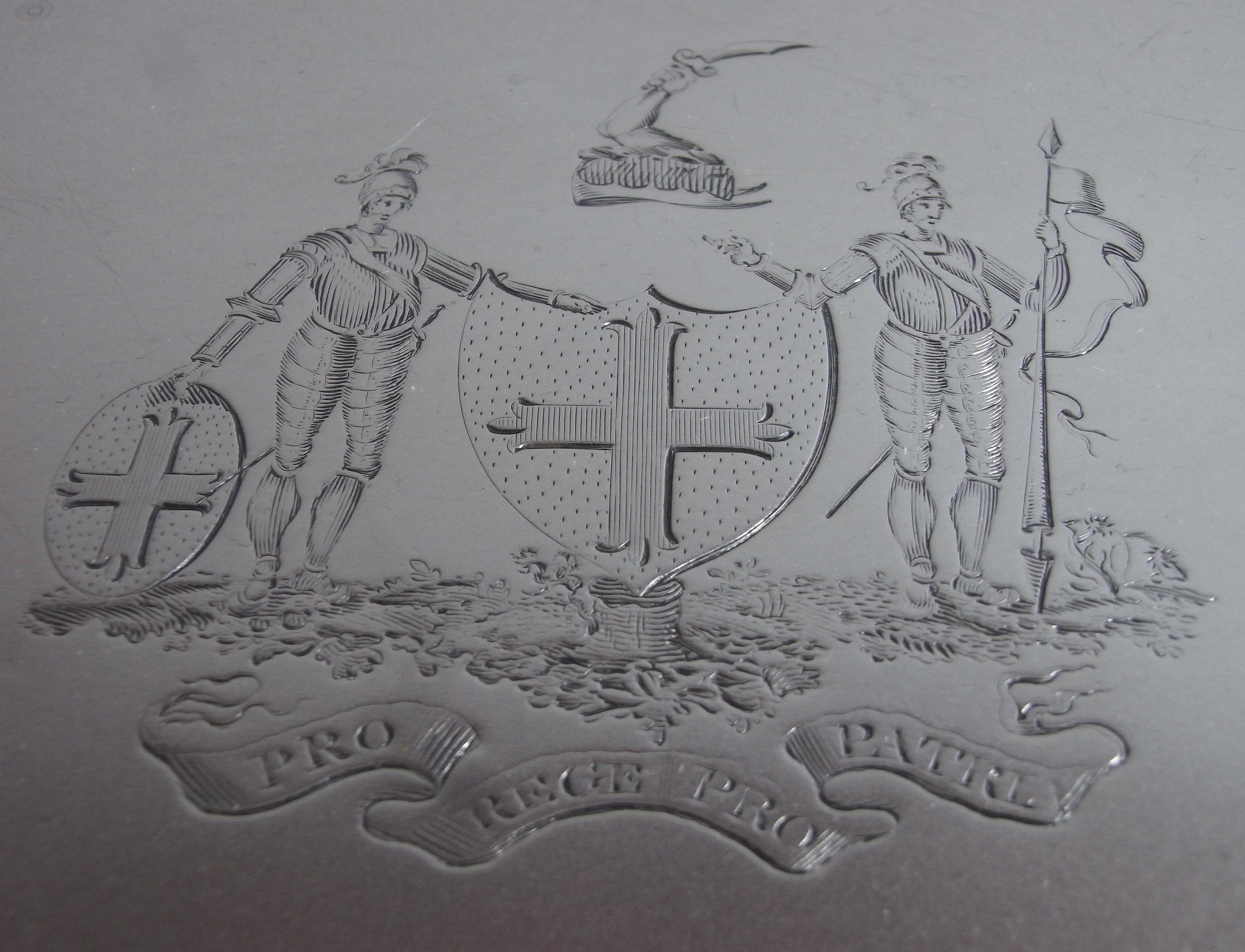 Wappensapfel aus der Zeit George III., hergestellt in London von William Bennett im Jahr 1812 (Englisch) im Angebot