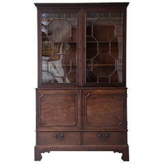 George III Astragal Glazed Mahogany Bookcase