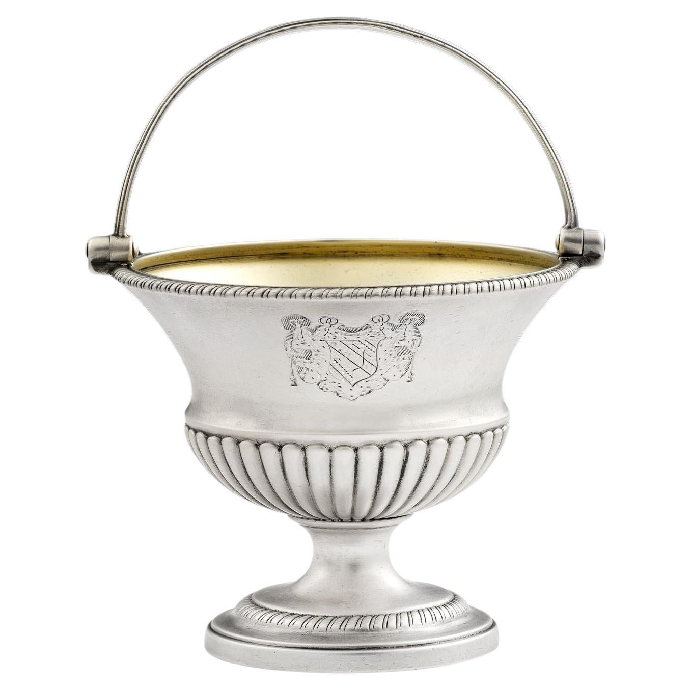 Cestino per zucchero "Bell" di George III realizzato a Londra da Robert Sharp, 1798
