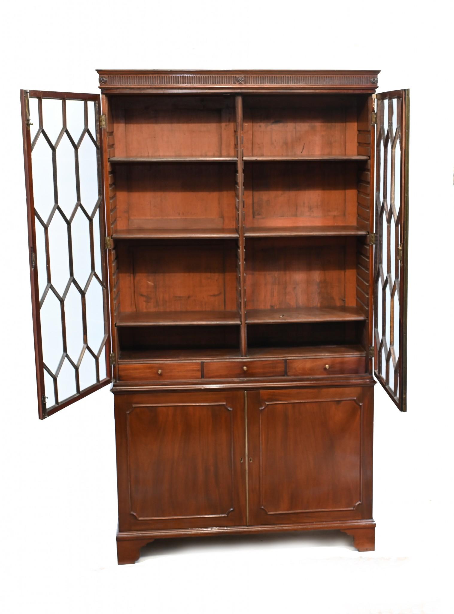 George III Bookcase Mahogany Library Cabinet 1790 12