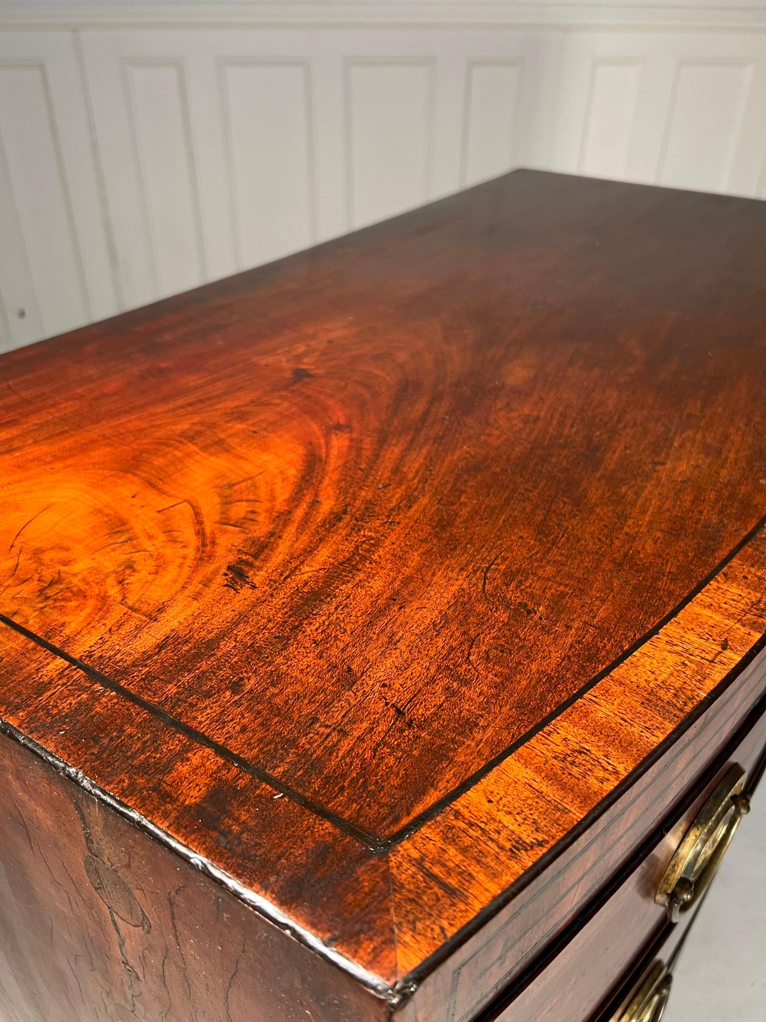 George III Bow Fronted Caddy Top Trafalgar Chest of Drawers 7