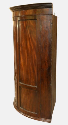 George III Bow Fronted Corner Cupboard