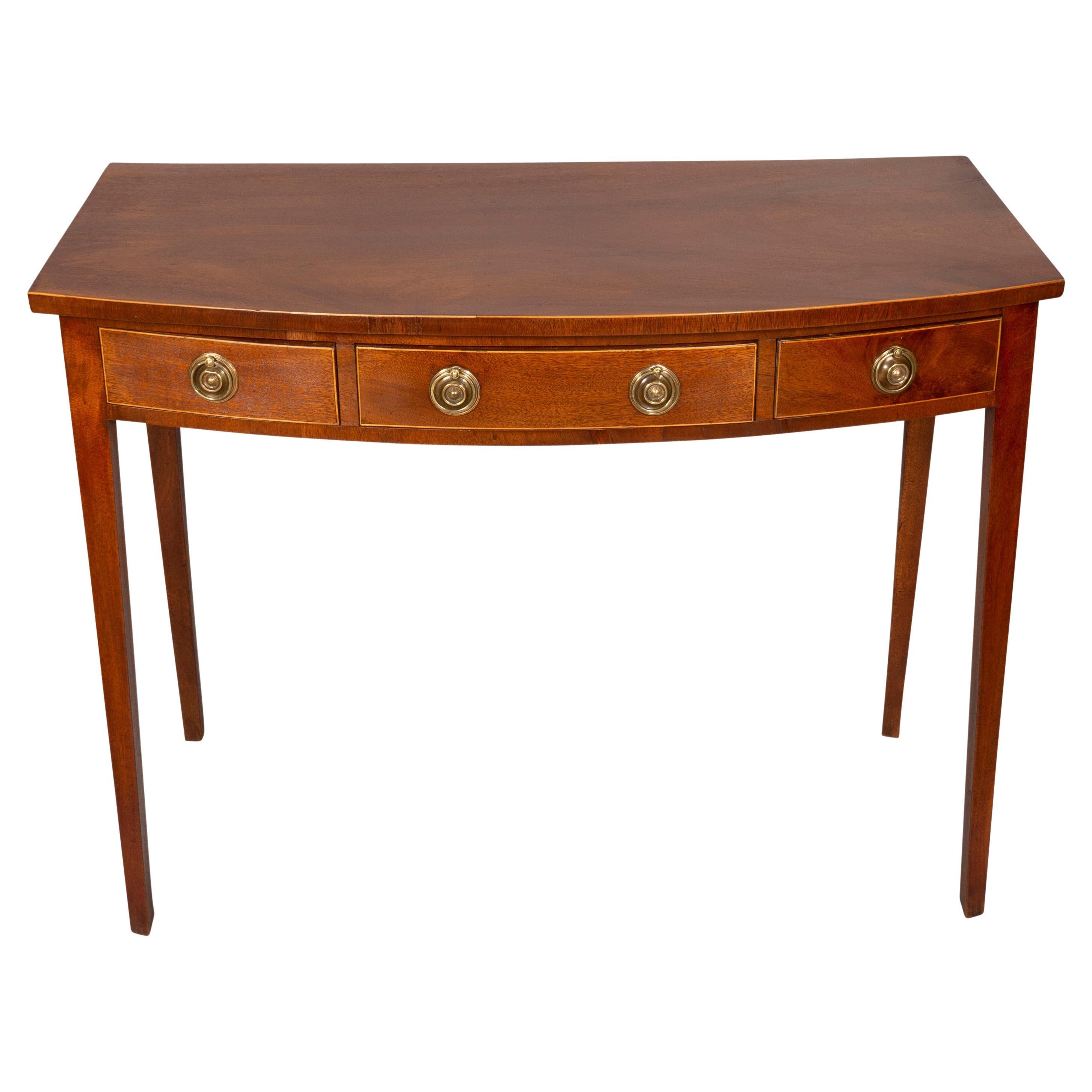 Antique George III Side Table with 3 Drawers For Sale at 1stDibs