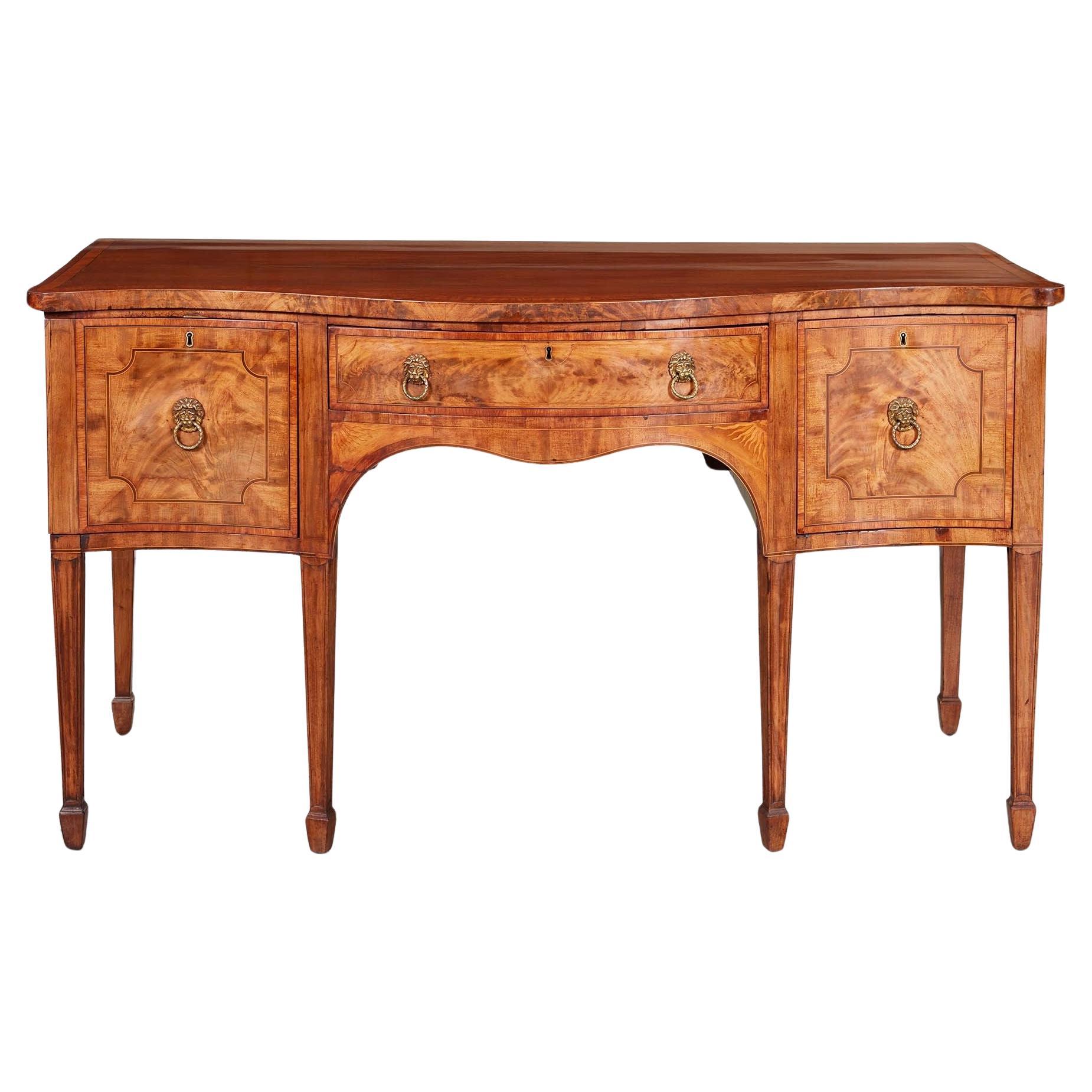 George III Bowfront Sideboard For Sale