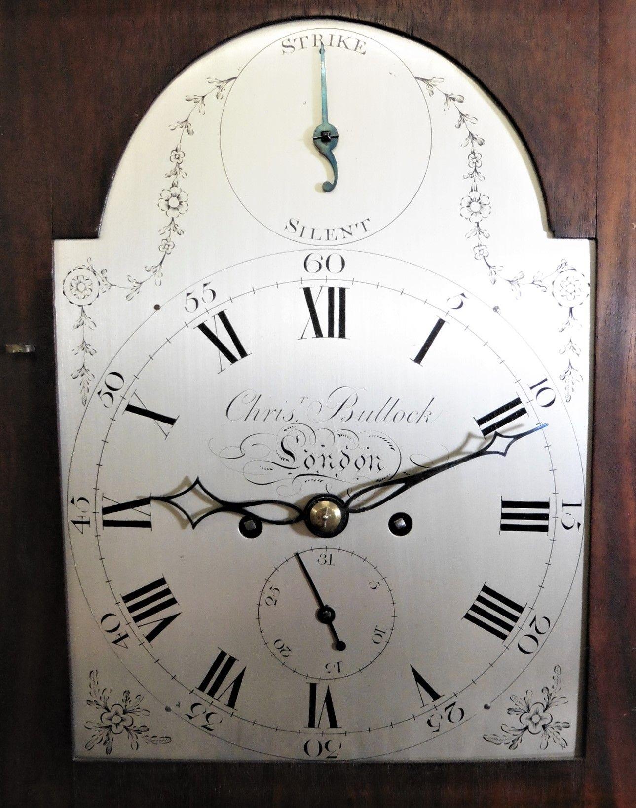 George III Bracket Clock by Christopher Bullock, London For Sale 2