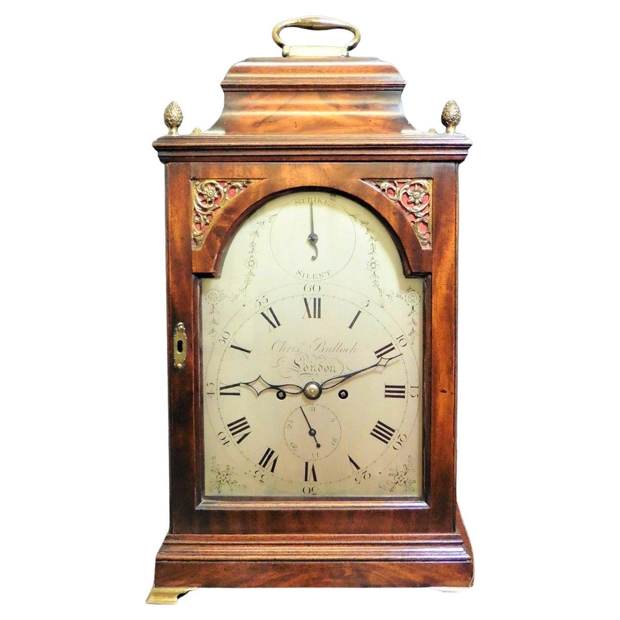 George III Bracket Clock by Christopher Bullock, London For Sale