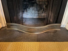 George III Brass Fireplace Hearth Fender for the Mantel Circa 1800