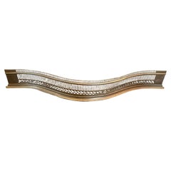 George III Brass Fireplace Hearth Fender for the Mantel Circa 1800