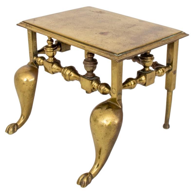 George III Brass Hearth Bench or Warmer, 18/19th C For Sale