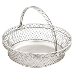 Antique George III  Bread Basket by Nathaniel Smith & Company, Sheffield, 1806