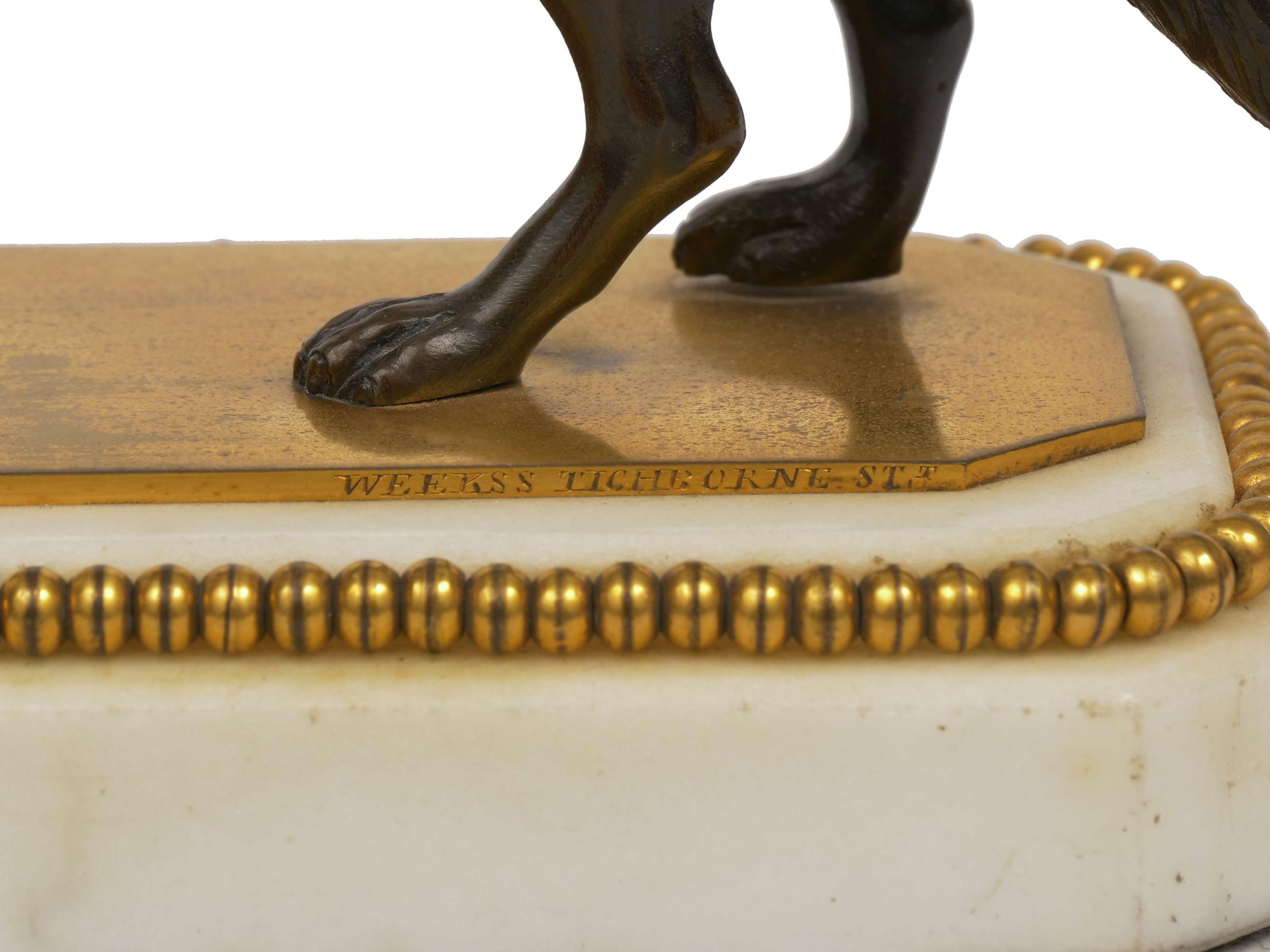 George III Bronze Fox Sculpture Antique Paperweight by Thomas Weeks, London  9