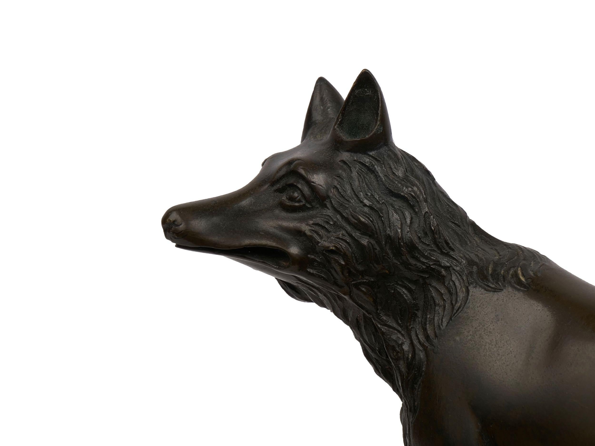 George III Bronze Fox Sculpture Antique Paperweight by Thomas Weeks, London  3