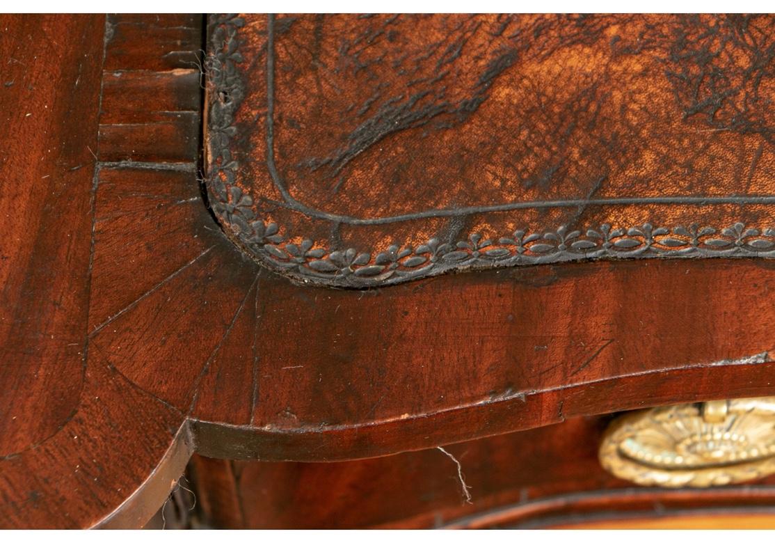 George III Burled Leather Top Desk 6