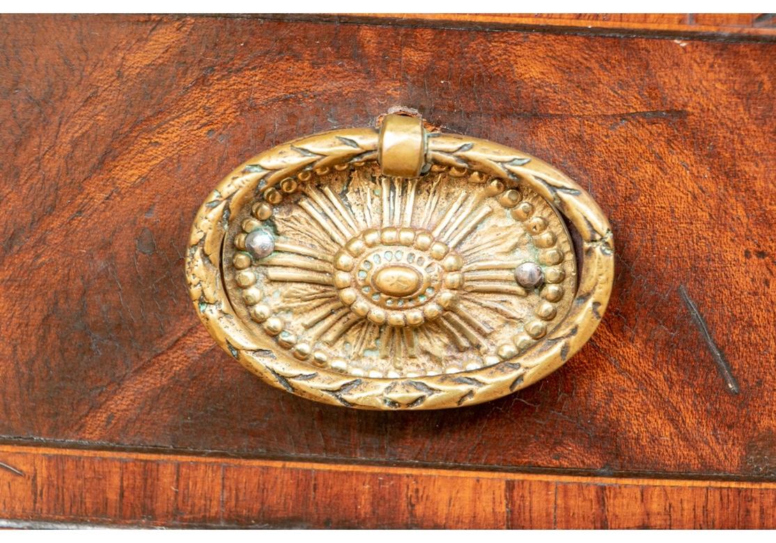 George III Burled Leather Top Desk 1