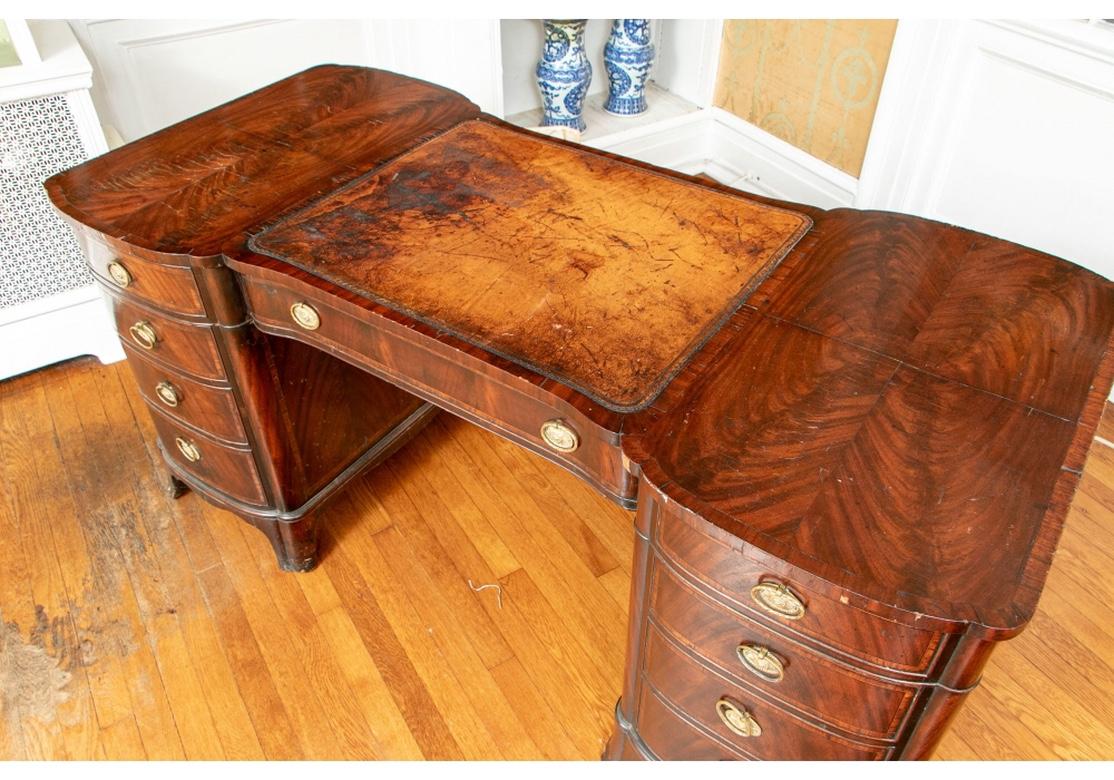 George III Burled Leather Top Desk 2