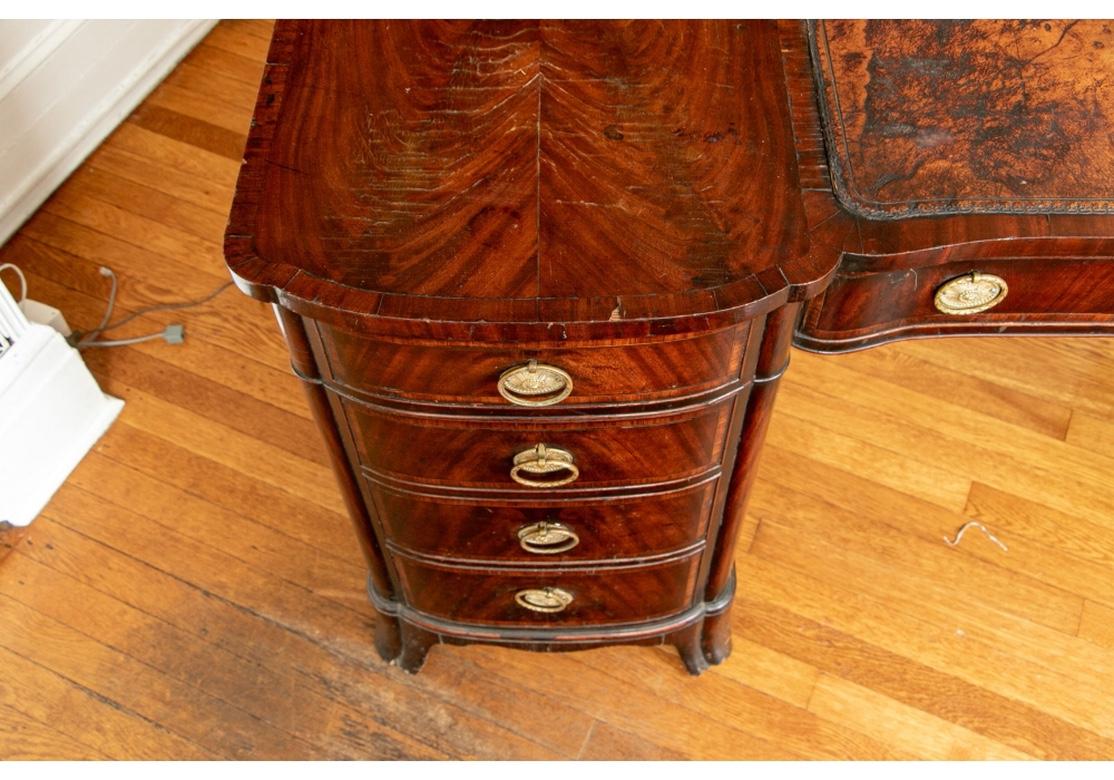 George III Burled Leather Top Desk 3