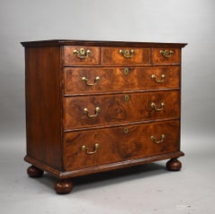 George III Burr Walnut Chest of Drawers