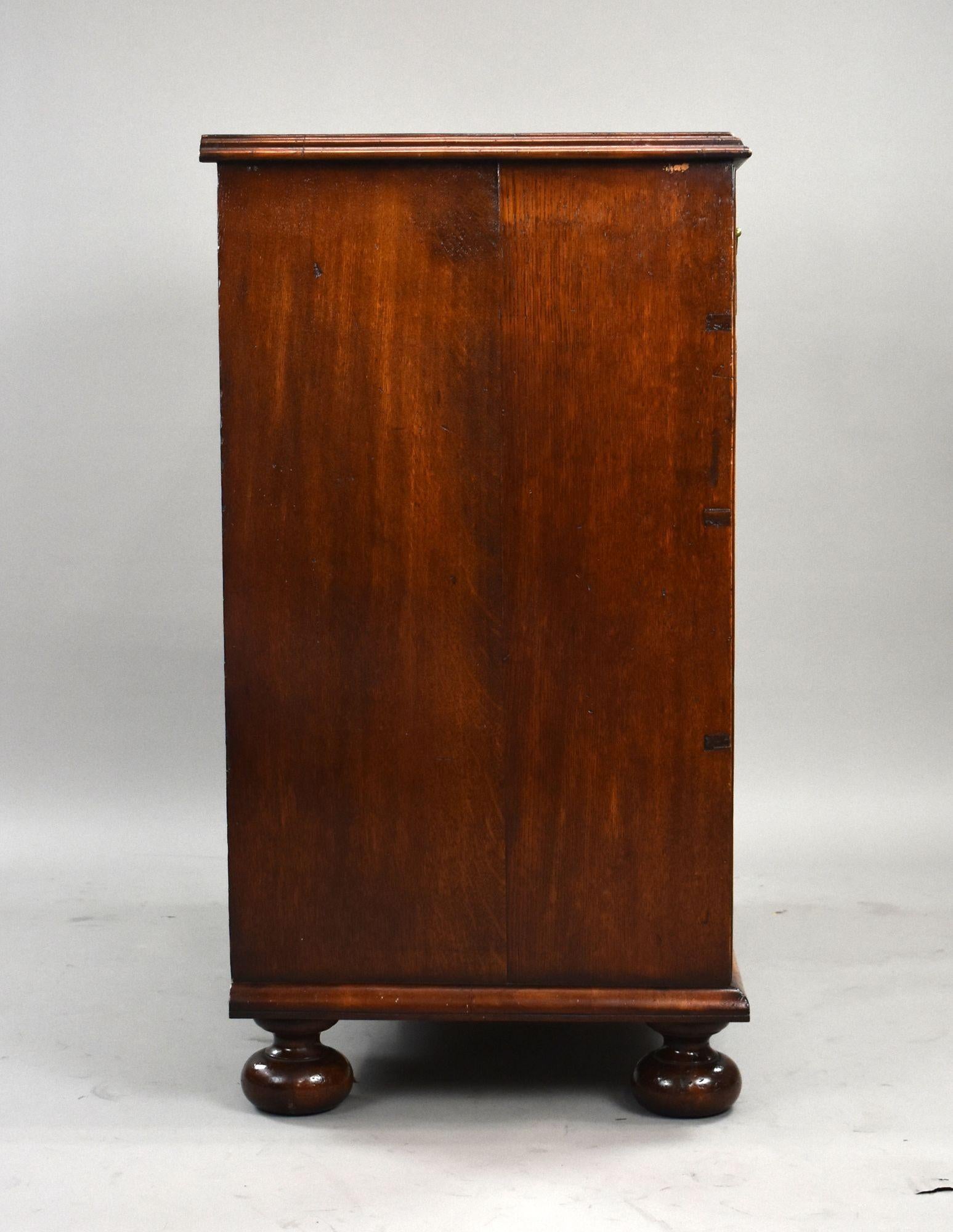 English George III Burr Walnut Chest of Drawers For Sale