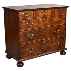 George III Burr Walnut Chest of Drawers