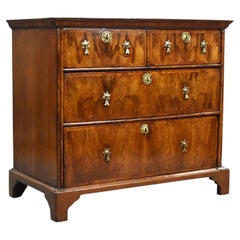George III Burr Walnut Chest of Drawers