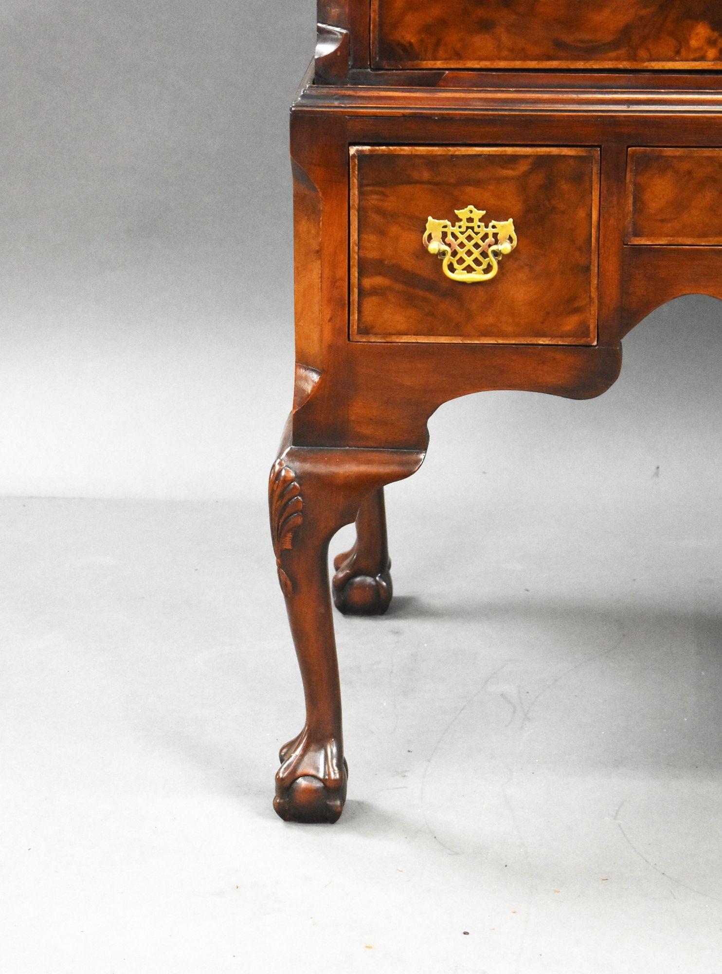 19th Century George III Burr Walnut Chest on Stand