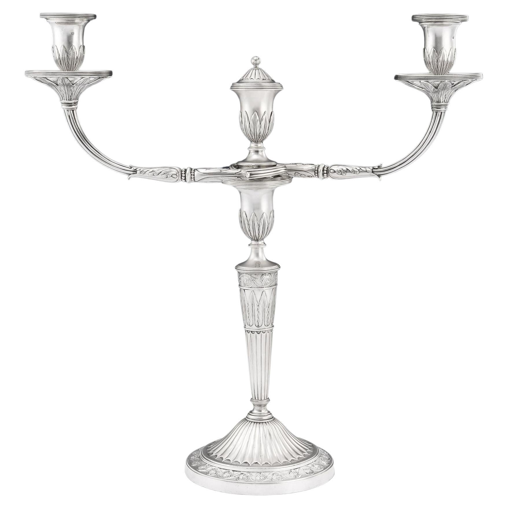 George III Candelabrum Made in London by Edward Fernell in  1793 For Sale