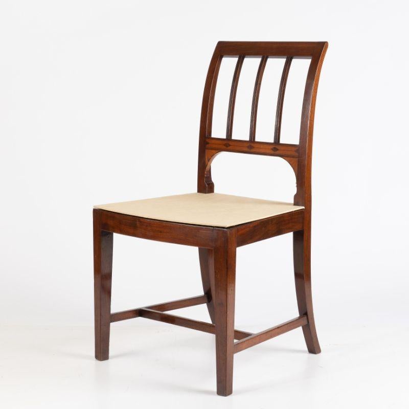 Set of 4 George III Cane Seat Mahogany Side Chairs, 1785 2