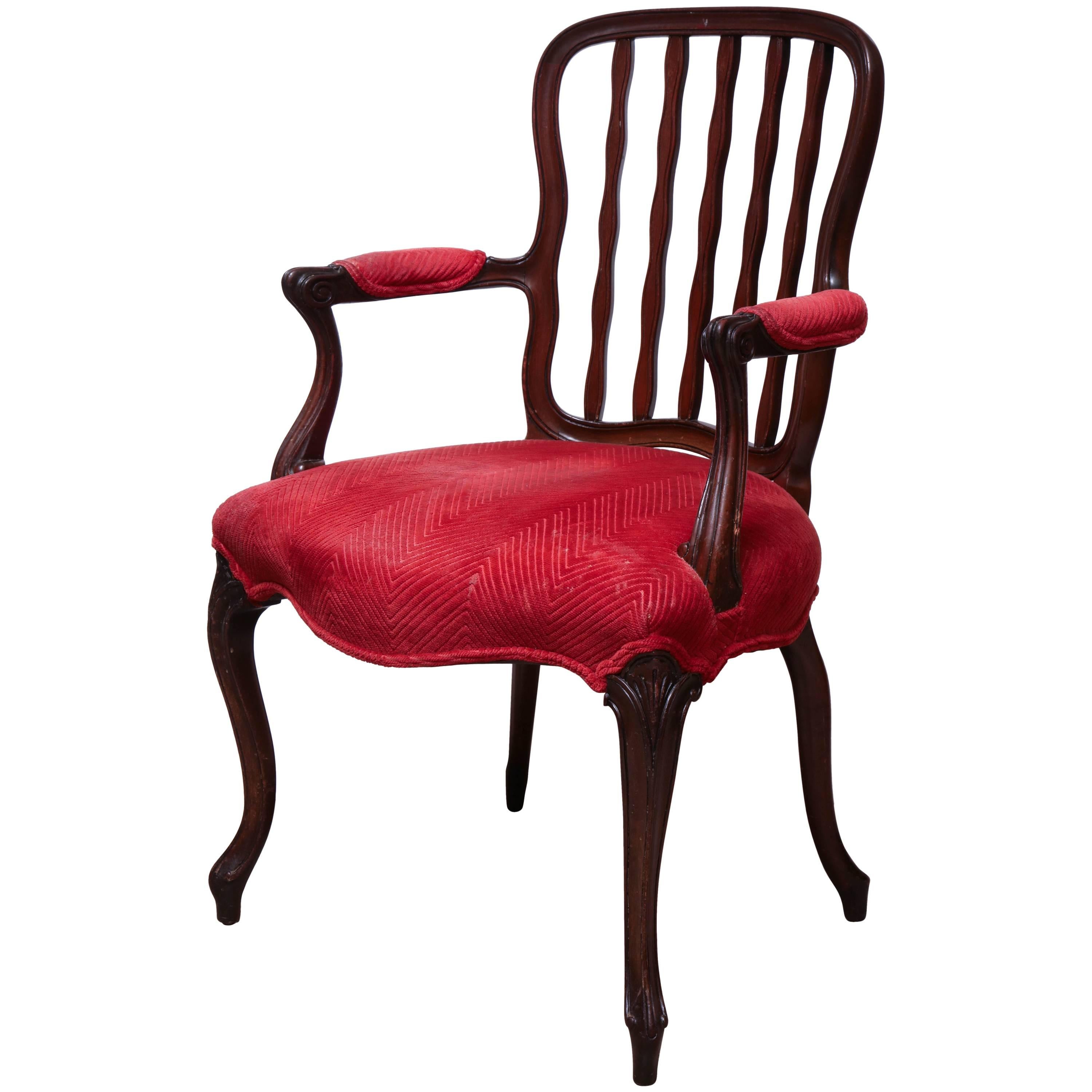 George III Carved Desk Chair