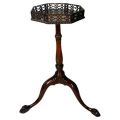 George III carved mahogany urn table or kettle stand