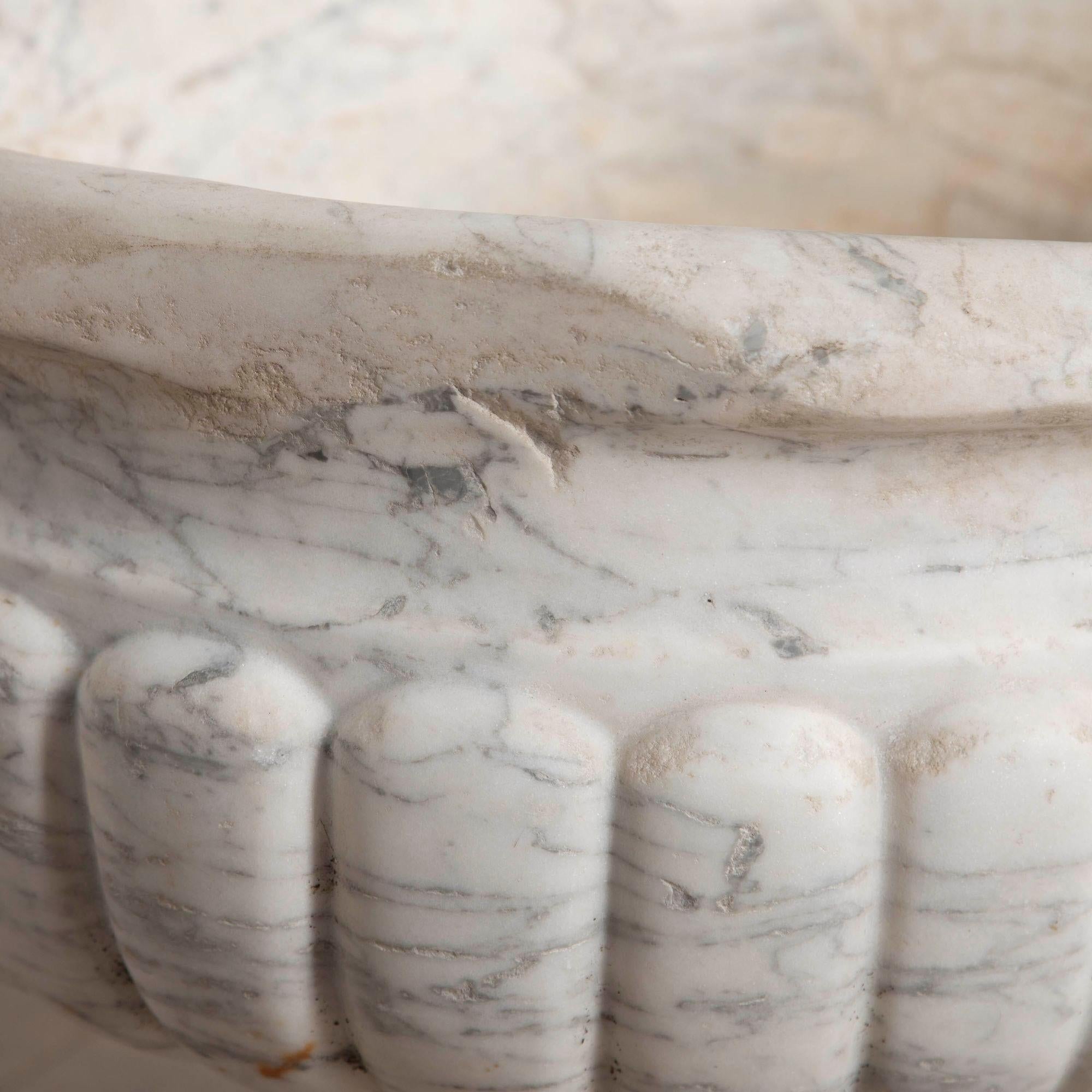 British George III Carved Marble Cistern