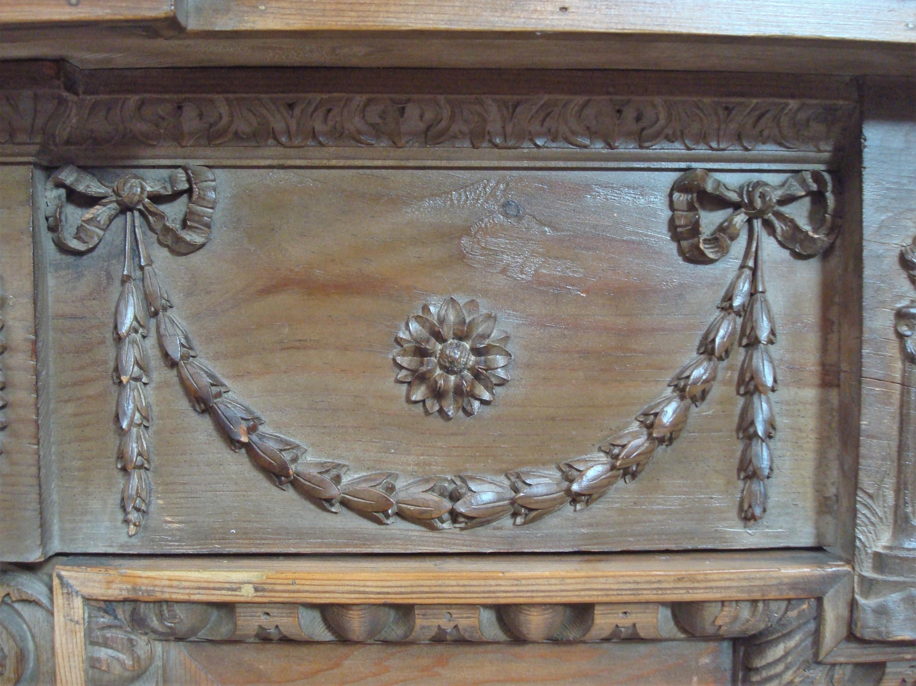 George III Carved Pine Chimney Piece / Fire Surround 7