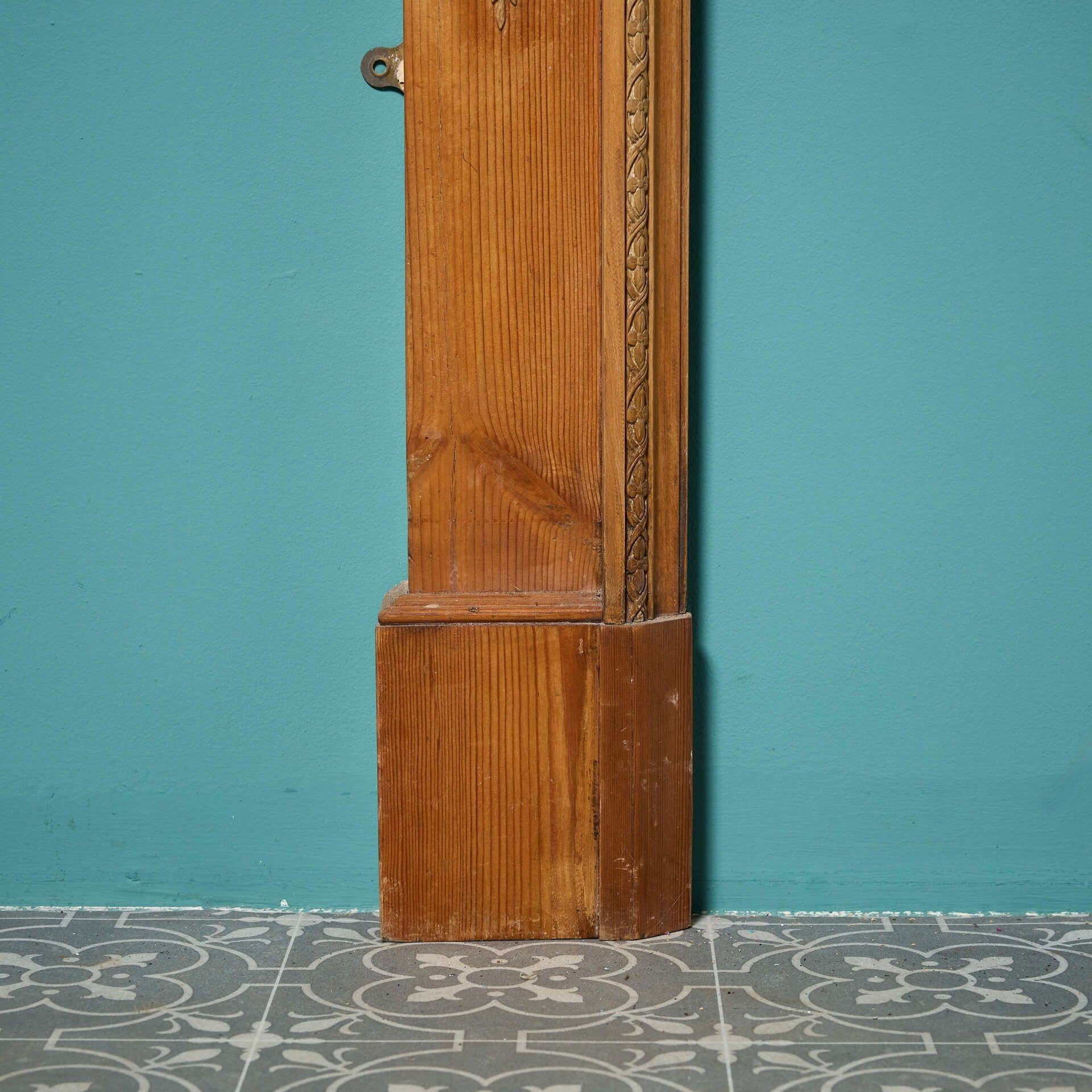 George III Carved Pine Fire Surround in the Adam Style For Sale 1