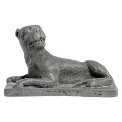 Antique George III Cast Lead Model of a Panther, c.1790