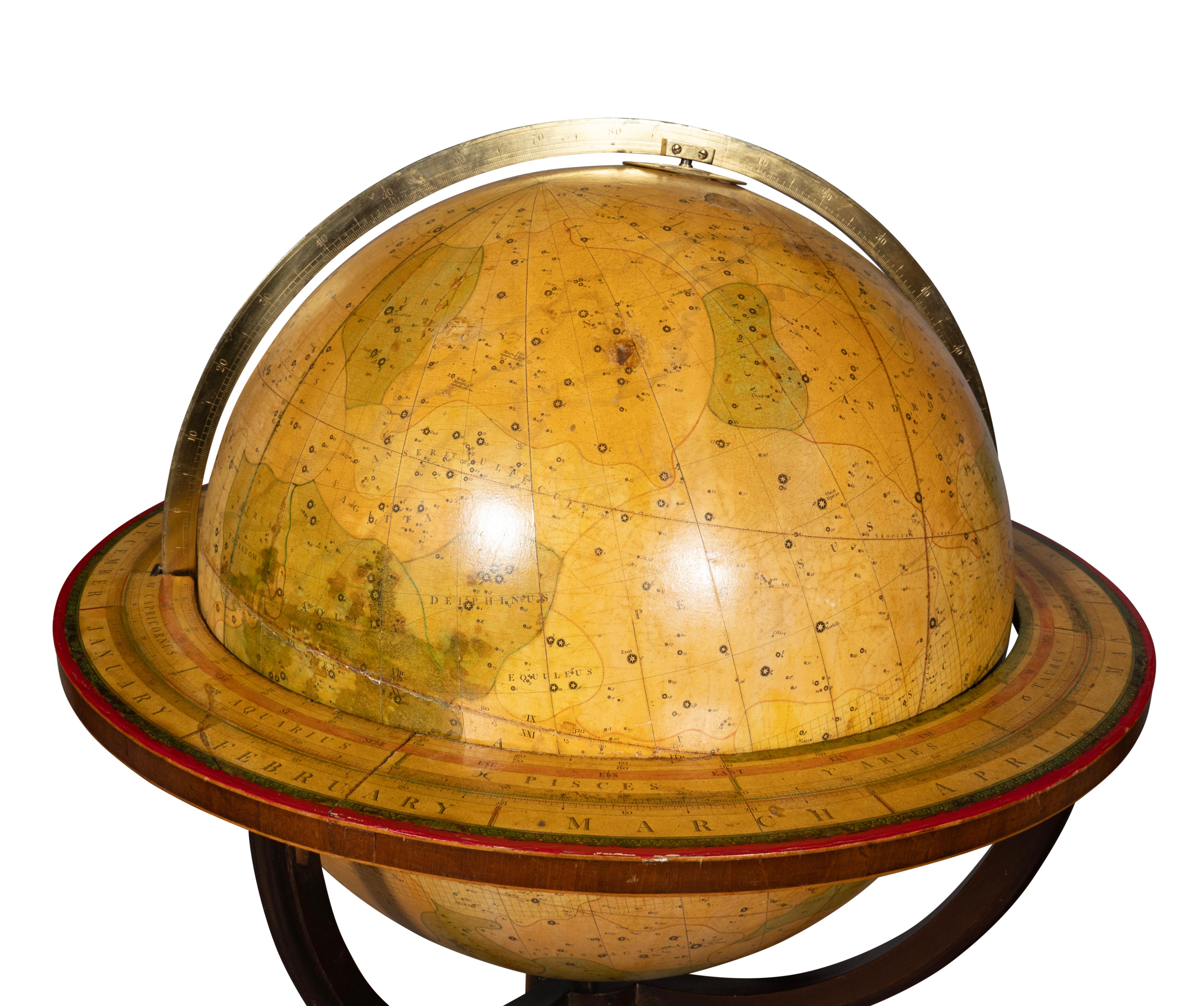 18th Century George III Celestial Floor Globe By J&W Cary For Sale