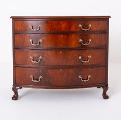 George III Chest Drawers Bow Front Mahogany