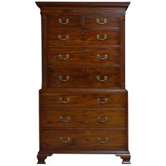 George III Chest on Chest in Mahogany