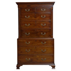 Antique George III Chest on Chest in Mahogany